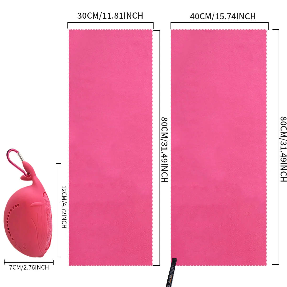 Portable Fast Drying Microfiber Travel Towel,Camping Towels Super Absorbent Ultra Soft ,Sports Backpack accessories for Swimming