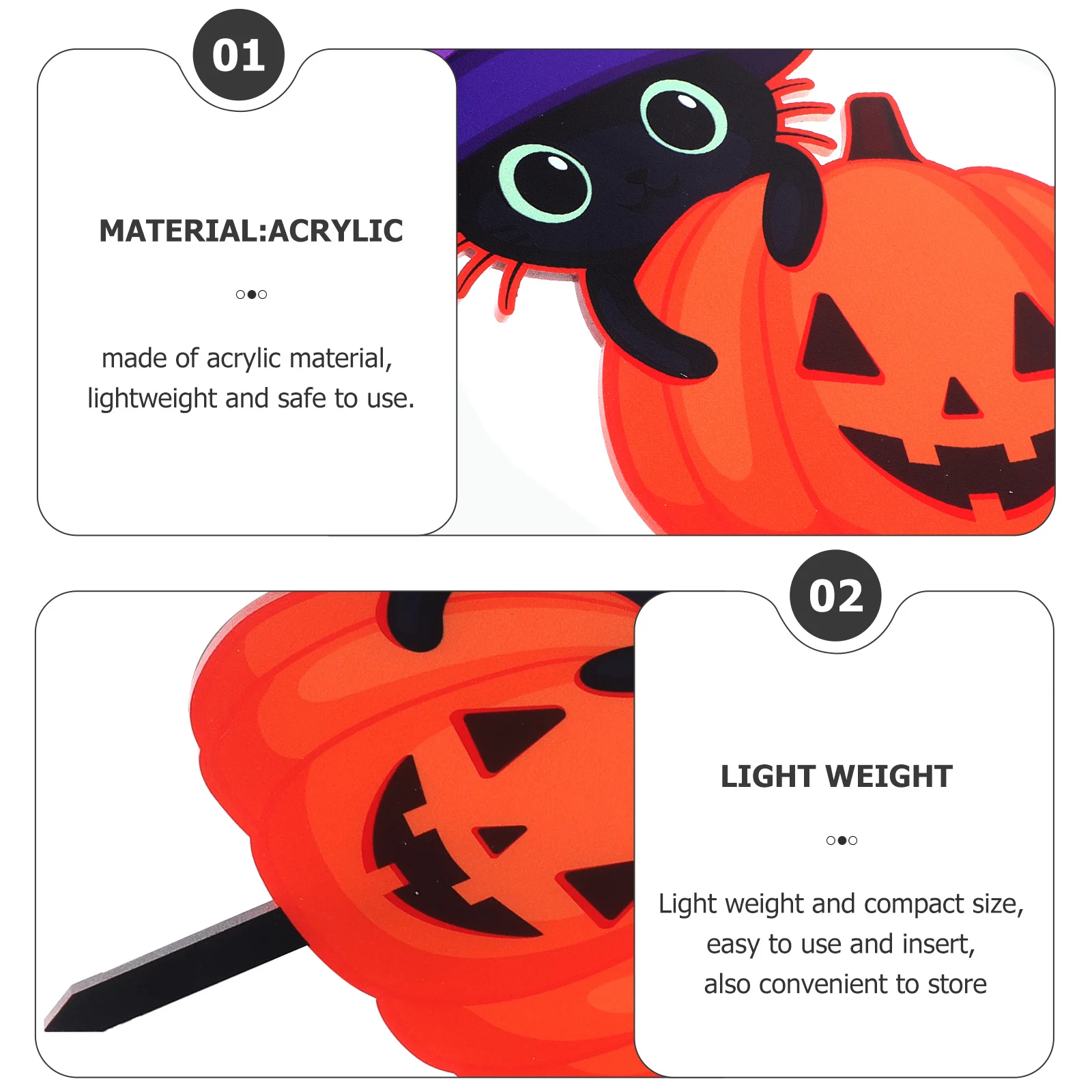 

Pumpkin Yard Decor Halloween Lawn Signs Outdoor Garden Decoration Stake For Halloween Party Festival Atmosphere