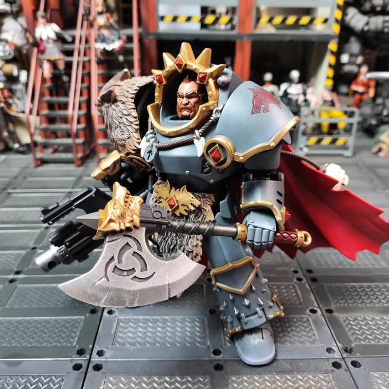 JOYTOY Space Wolves Hvarl Red-Blade 1/18 Action Figures Warhammer 40K Anime Figure 14.2cm Joint Movable Doll Collection Toy Gift