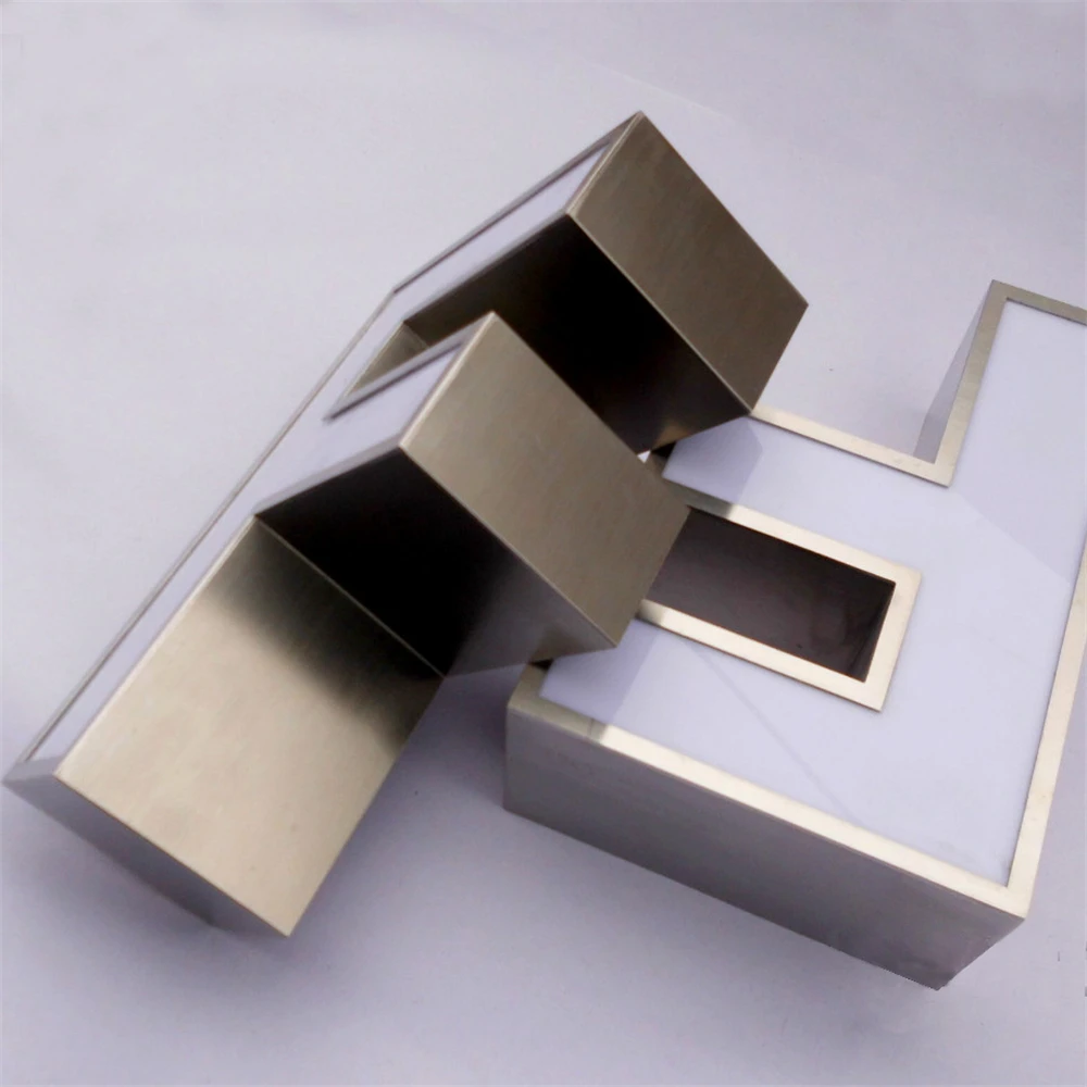 Factory Outlet Outdoor Waterdichte Acryl Rvs Led Letters Winkel Reclameborden