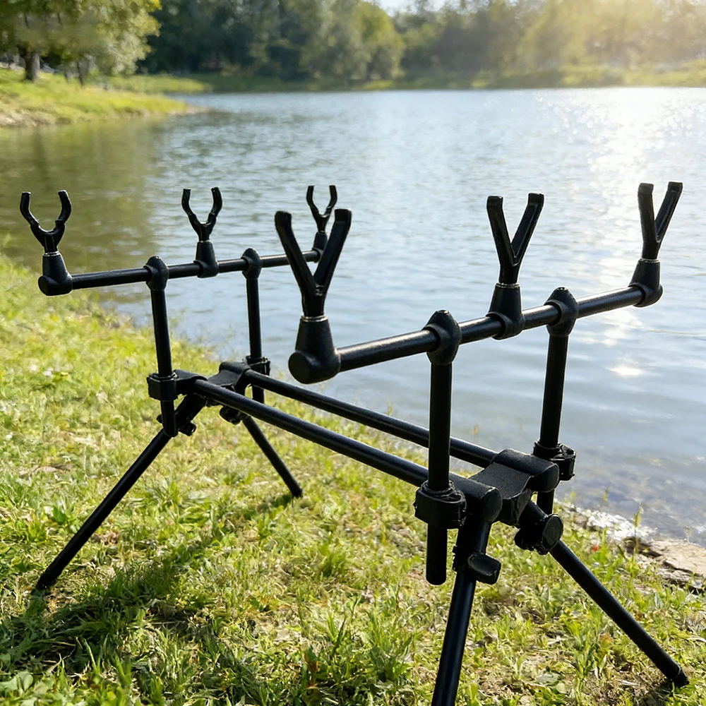 Soporte de Cañas Plegable JSFUN – Trípode ajustable para orilla - imagen 4