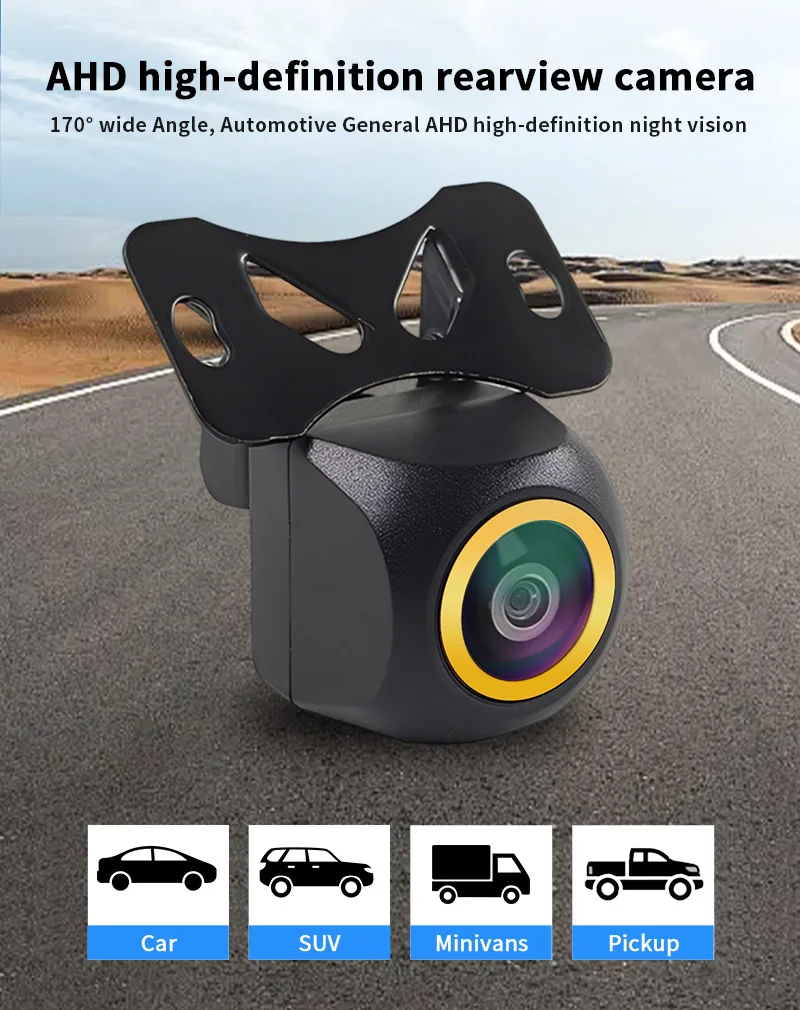 AHD 1080P Fisheye-Rückfahrkamera 170° ° Weitwinkel-Nachtsicht Wasserdichte Universelle Auto-Rückfahrkamera – Detail 5