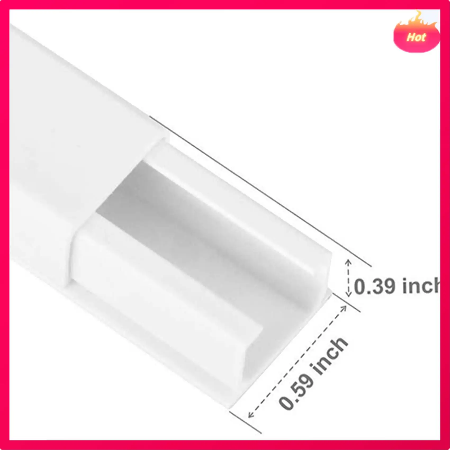 

3 Set One-Cord Channel Cable Concealer - CMC-03 Cord Cover Wall Cable Management System - 125 Inch