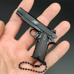 1:3 wysokiej jakości KIMBER 1911 metalowy pistolet do brelok zabawka miniaturowa kolekcja pistoletów ze stopu wisiorek na prezent