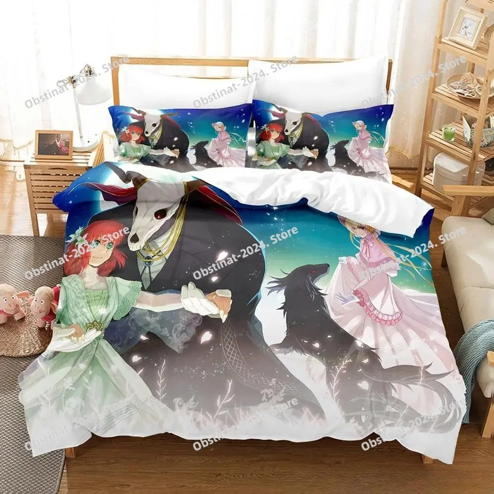 

3D Print Anime The Ancient Magus' Bride Bedding Set Single Twin Full Queen King Size Bed Set Adult Kid Bedroom Duvet Cover Sets