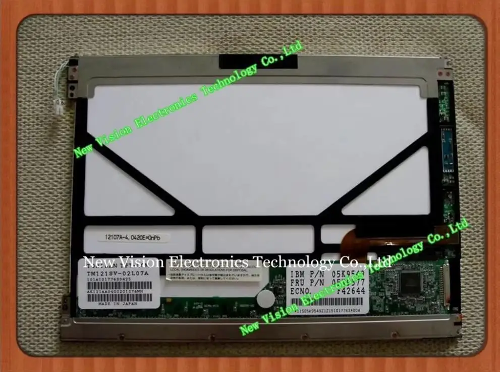 

TM121SV-02L07A TM121SV-02L04C Original 12.1 inch 800*600 CCFL Laptop LCD Screen Panel for Torisan