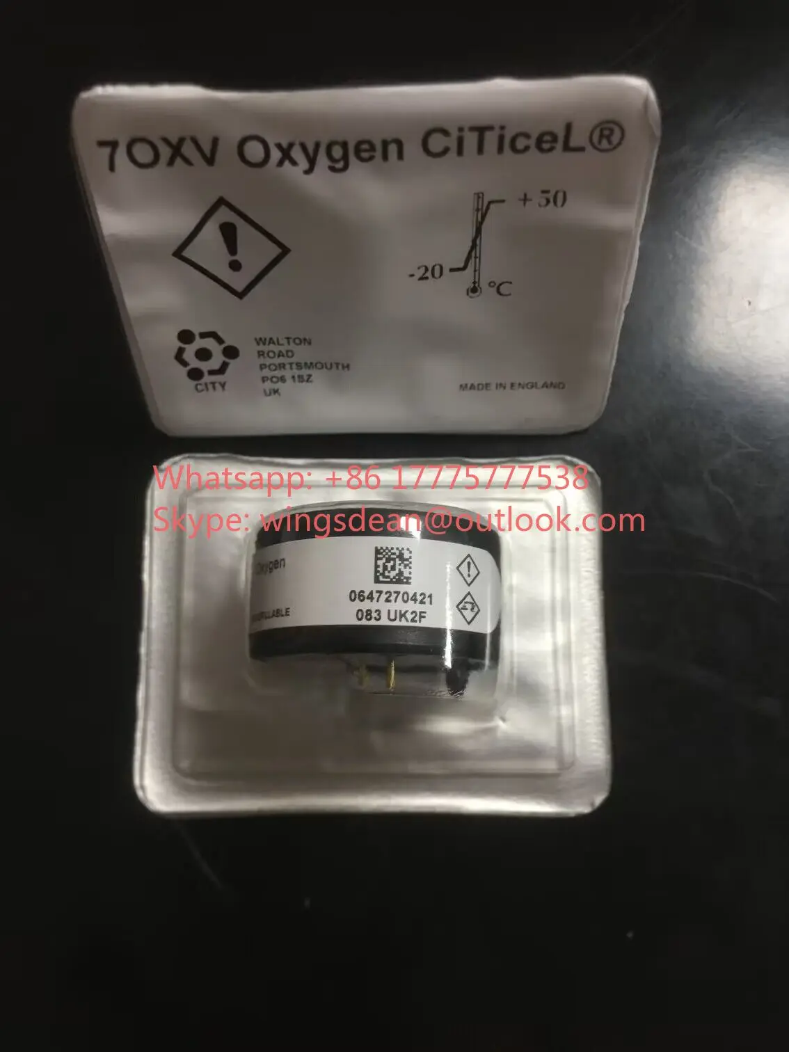 

1PCS The CITY Oxygen Sensor 7OX-V 70XV Oxygen 7OXV CiTiceL Oxygen O2 Gas Sensor AAV66-380