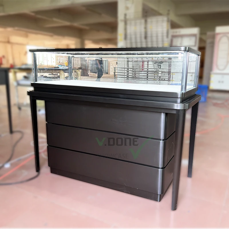 Customized-Modern Whole Shop Jewelry Showcase Cabinet Customized Jewellery Display Counter Store Furniture Portable Jewelry