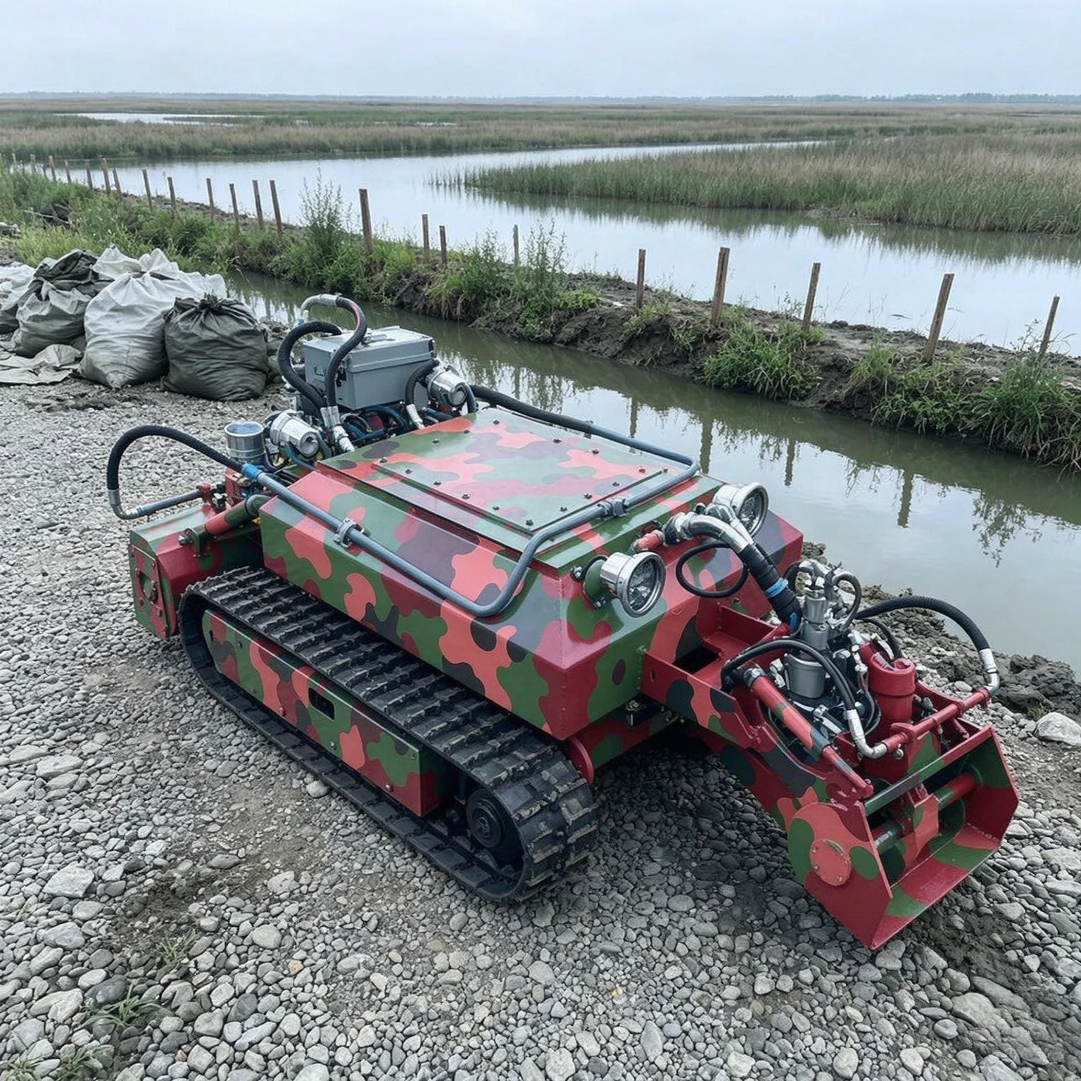 River Silt Cleaning MachineUnderwater Dredging and Pipeline Cleaning Robot High Level Sludge Removal Rubber Track