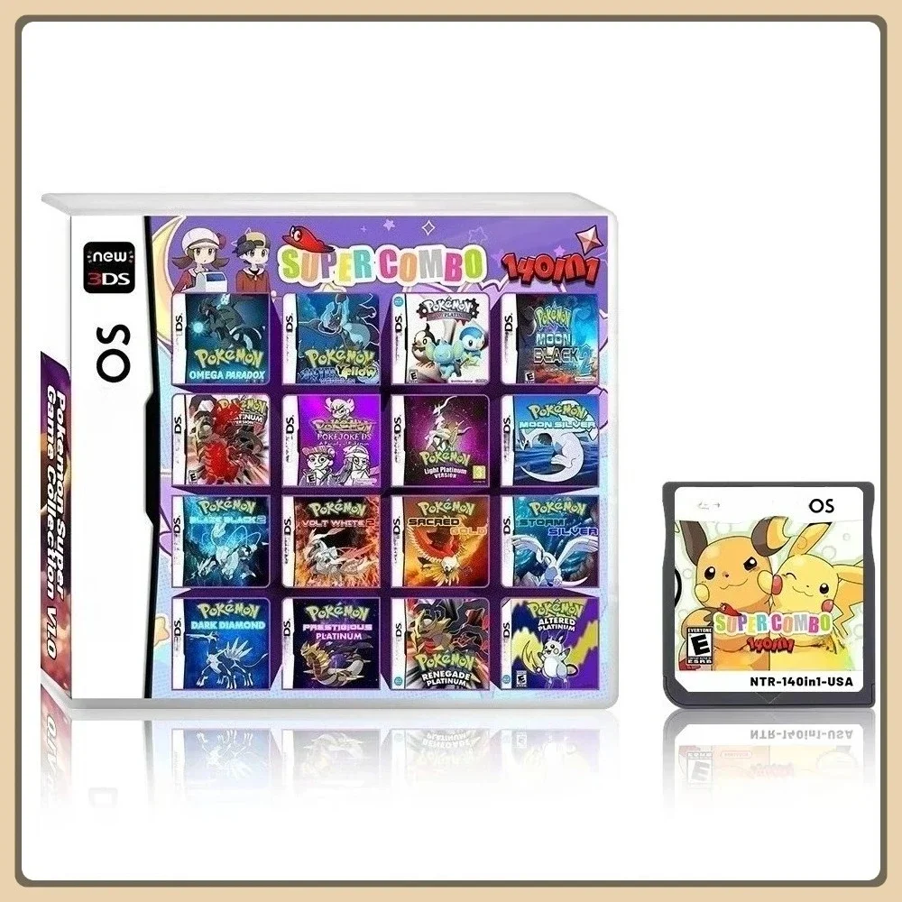 ตลับเกมวิดีโอ NDS โปเกมอน 140- - Retro Gaming Gif บทวิจารณ์และราคา