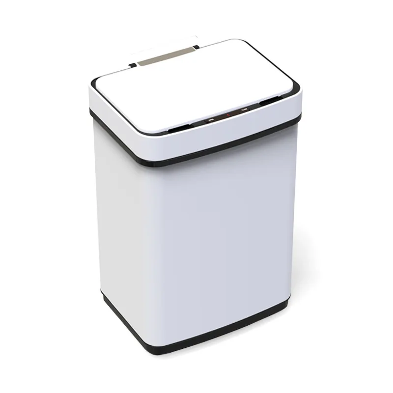 

Smart Stainless Steel Trash Can 45L/52L/60L/70L Large Capacity Metal Square Electric Induction Trash Can