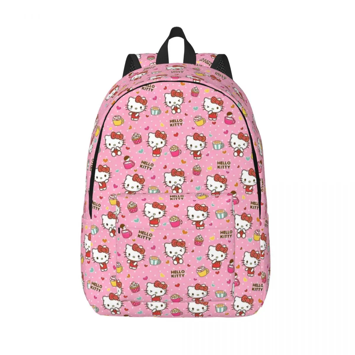 Mochila escolar bonita de Hello Kitty para niños, mochilas de viaje, mochilas escolares suaves de diseñador para niñas, mochila divertida