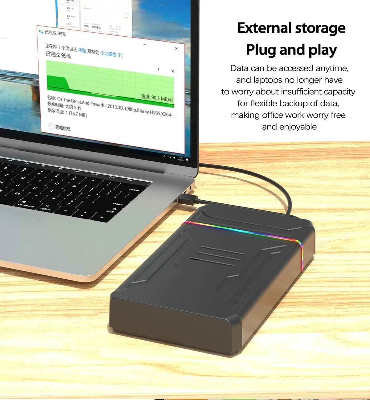 3.5 ''2.5'' HDD SATA TO Type C อะแดปเตอร์ฮาร์ดไดรฟ์ภายนอกดิสก์ 3.5 นิ้ว SSD Disk ได้ถึง 6Gbps 18TB HDD กล่องสําหรับ PC