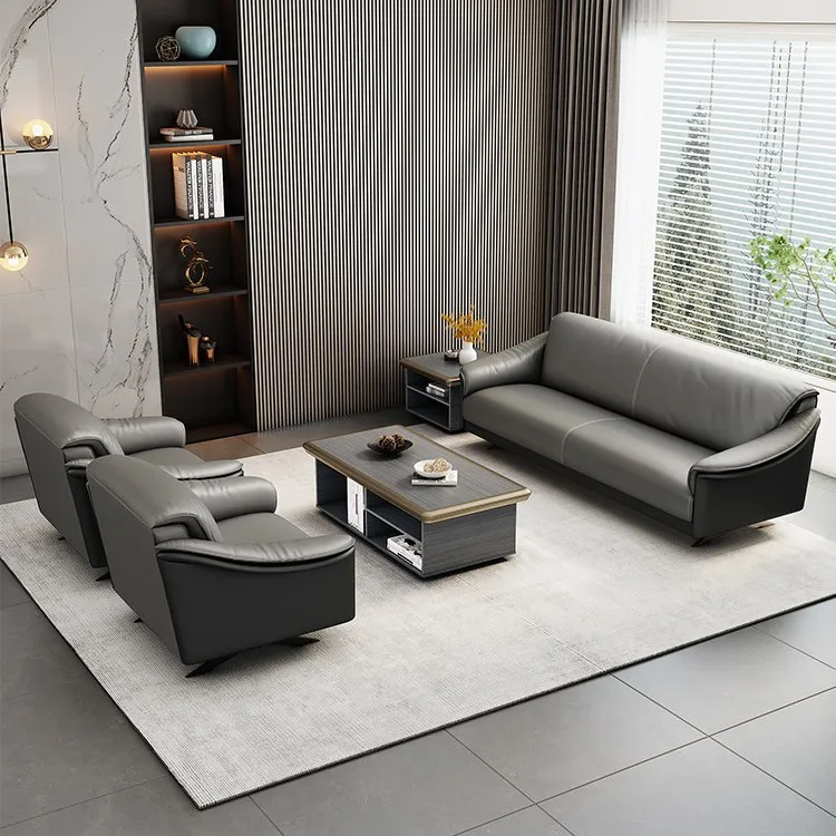 Office Sofa Coffee Table Combination Rest Area Conference Office Guest Reception Sofa