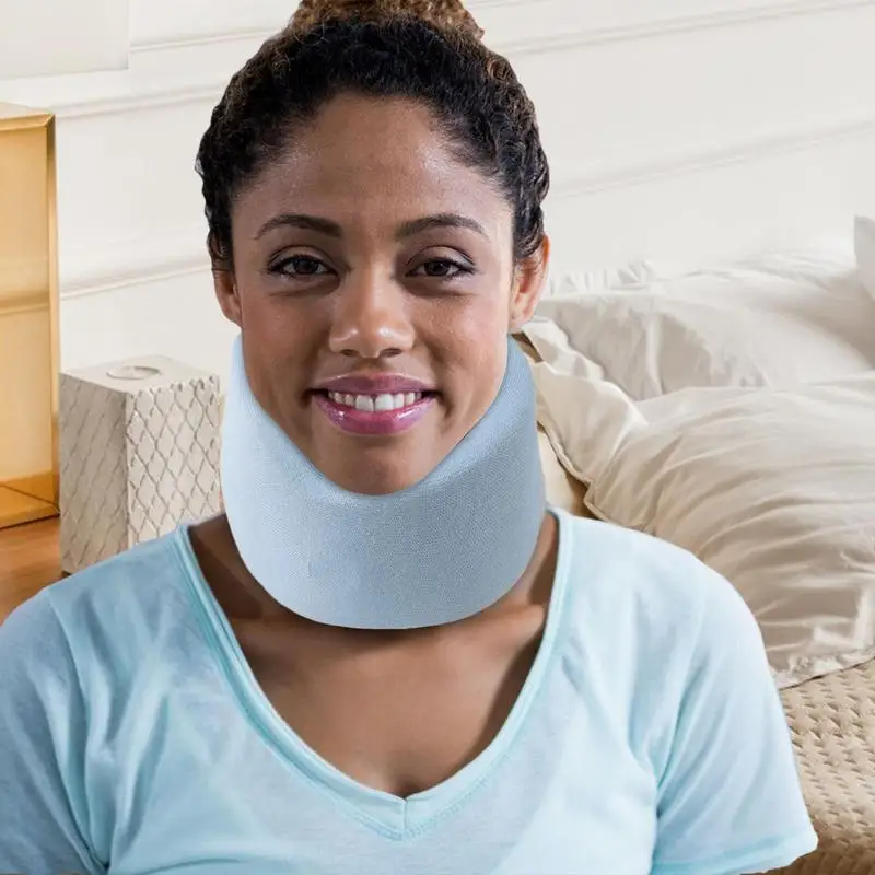 Neck Brace Soft Breathable Foam Wraps Keep Vertebrae Stable Discomfort & Spine Pressure Relief Soft Foam Wraps Adjustable