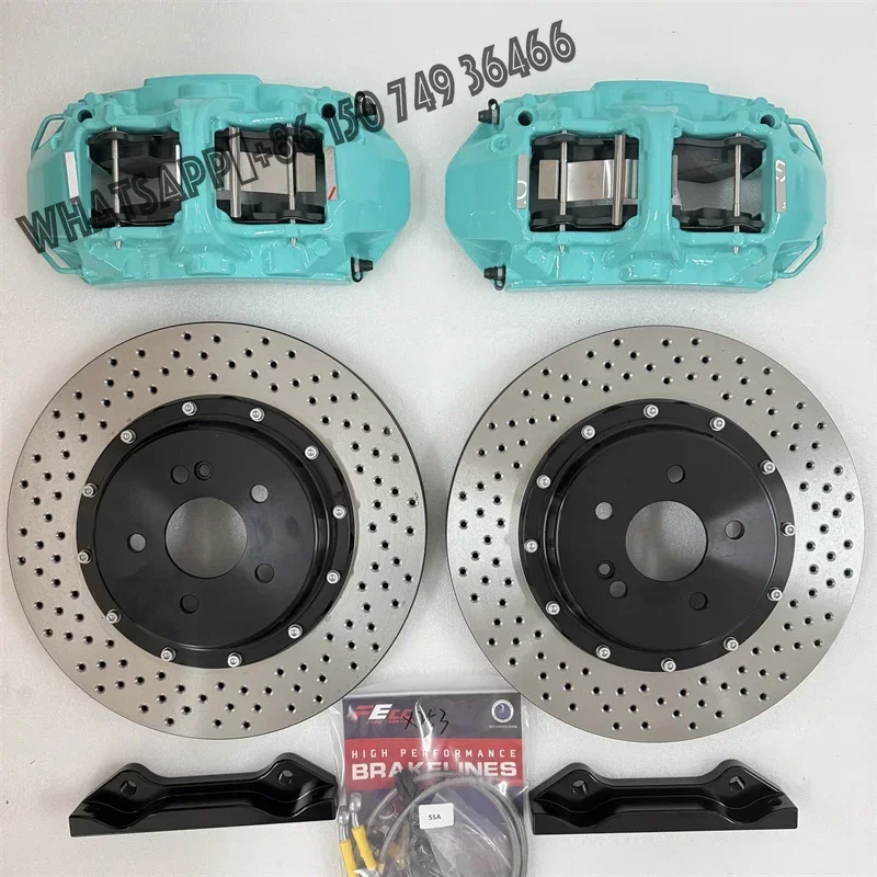 

Hot High Performance Auto Systems 6Pot Brake Caliper Drilled Slotted Brake Discs Car Brake Kit Set for Volkswagen Golf 7 gti