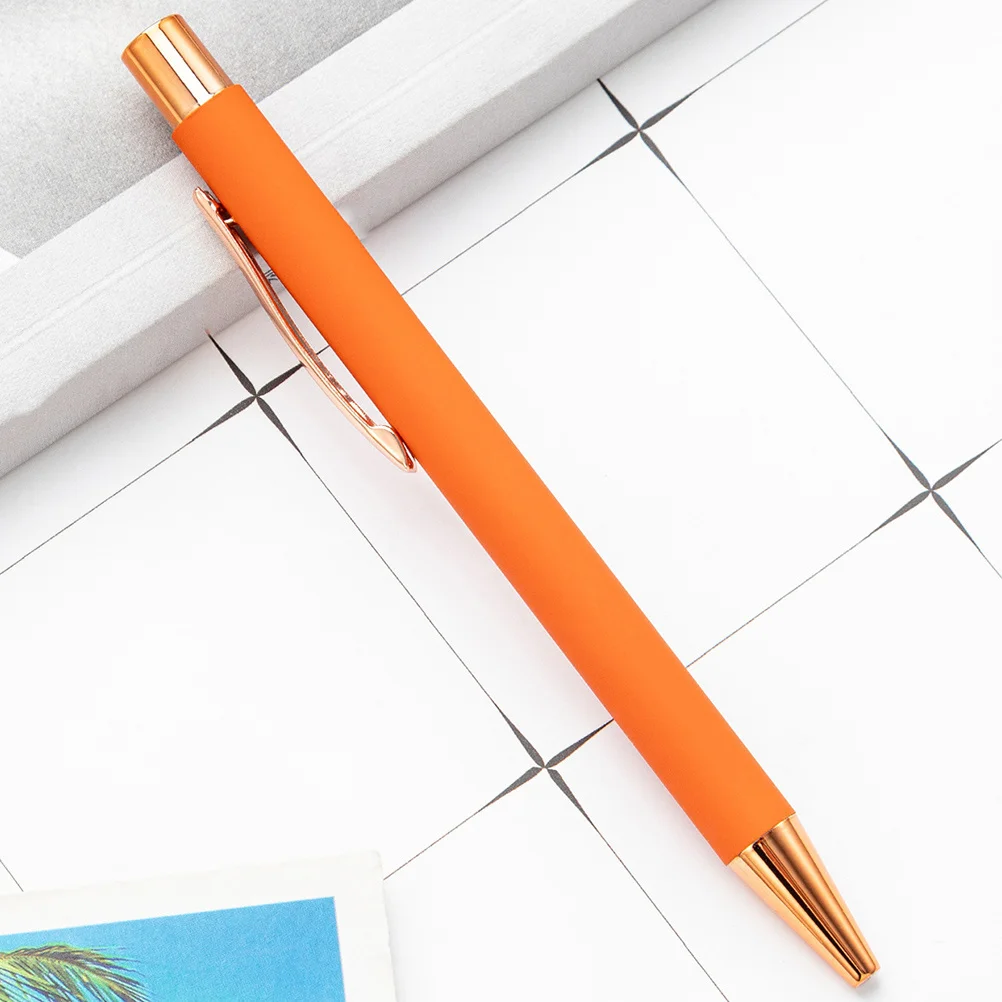 

Ballpoint Pen Office Writing Ink Pens for Multicoloured Metal Portable School Retractable Cute