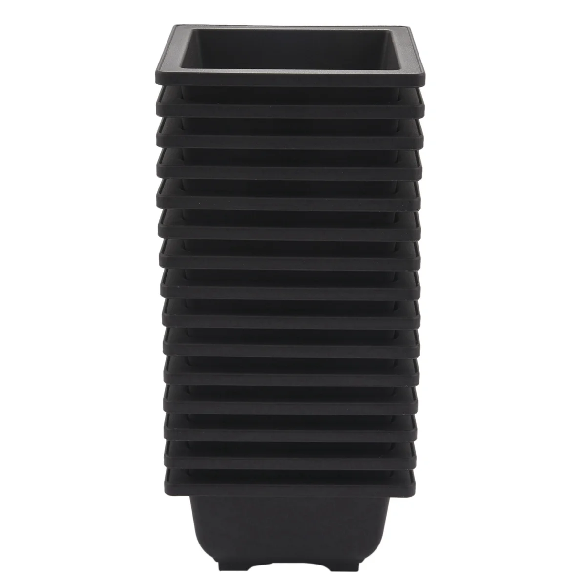 Maceta cuadrada de plástico para entrenamiento de bonsái, contenedor de flores suculentas para jardín, 60 piezas, 4,7 pulgadas