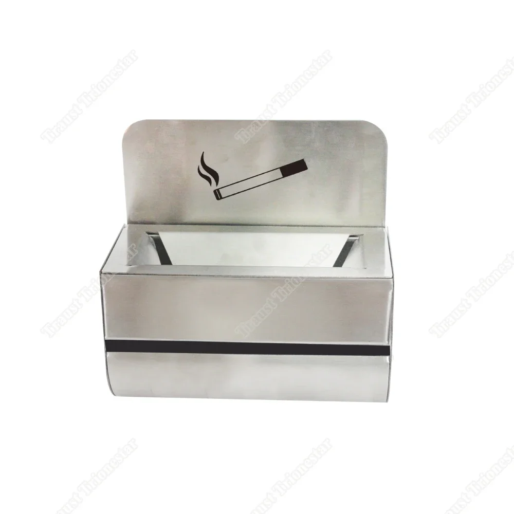 

Traust Wall Mounted small minimalist cleaner clear recycled waste trash garbage Receptacle Cigarette Ashtray can ash bin