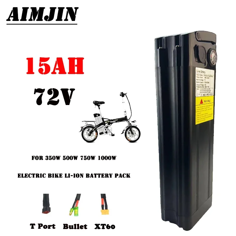 

New 72V 15Ah For Silver Fish Ebike 500W 750W 1000W BMS 18650 Lithium Battery Pack Replace lifepo4 18650.00 e-bike