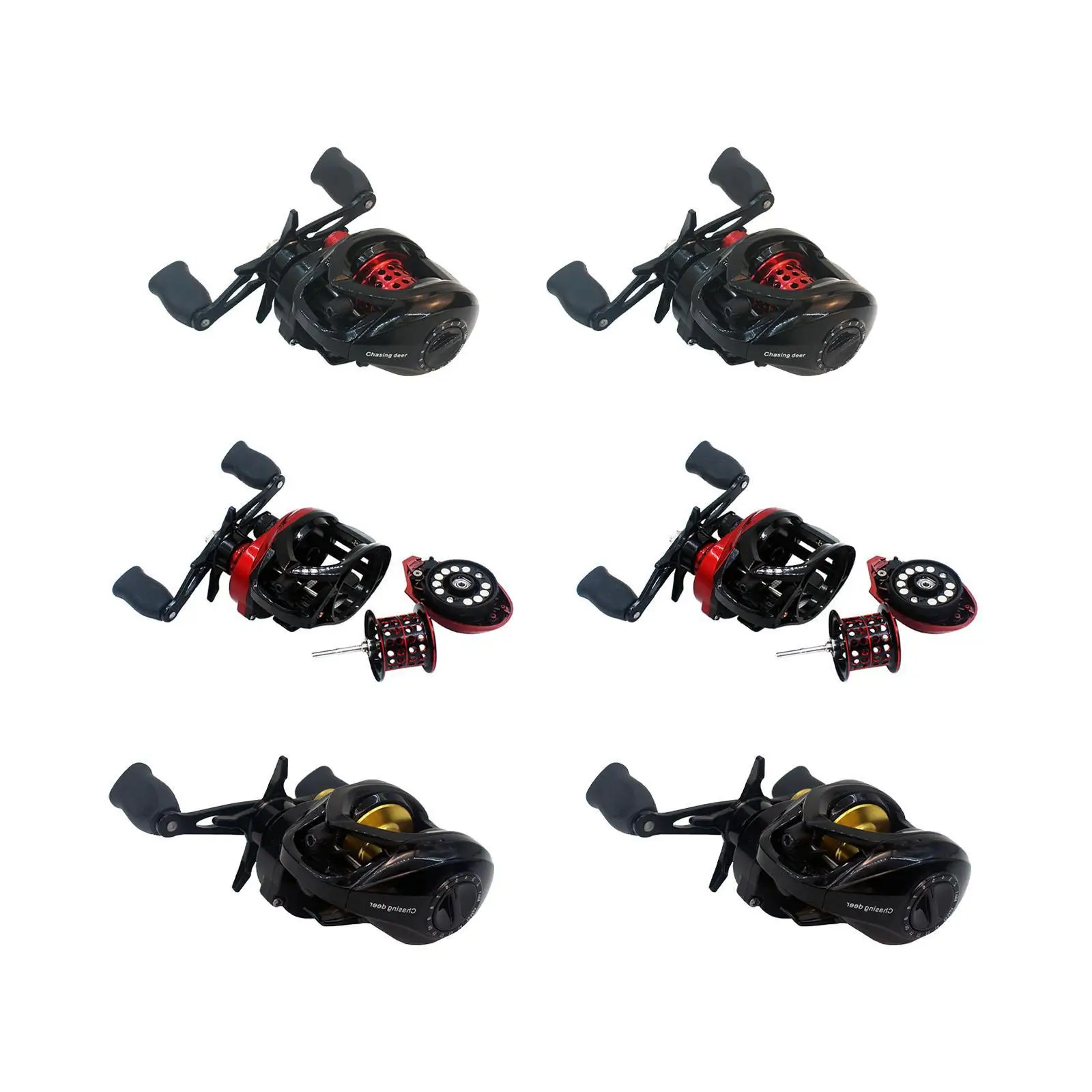 Portable Baitcaster Reel Low Profile Design High Speed 7.2 1 Gear Ratio Large Capacity Smooth Drag for Freshwater Saltwater