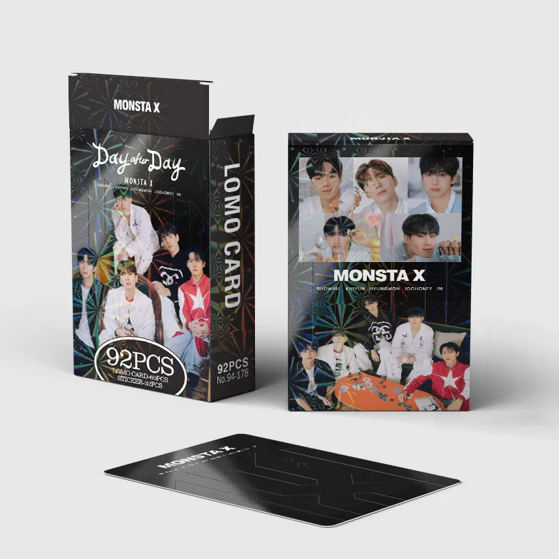 Imagem -04 - Monsta x Idol Boy Group Album Lomo Card hd Impresso Photocards Adesivos Shownu Kihyun im Hyundai Joohoney Presente para os Fãs Novo 92 Pcs por Conjunto