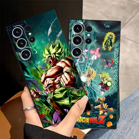 Case for Samsung Galaxy S24 Plus S25 Edge S23 Ultra S20 S21 FE Black Soft Phone Cover Dragon Ball Broli