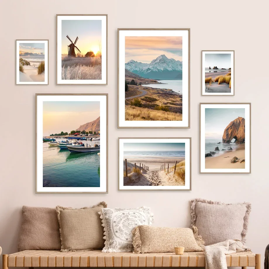 Beach Reunion Island Sunset Landscape Wall Art Canvas Painting Natural Poster And Prints Wall Picture For Living Room Home Decor