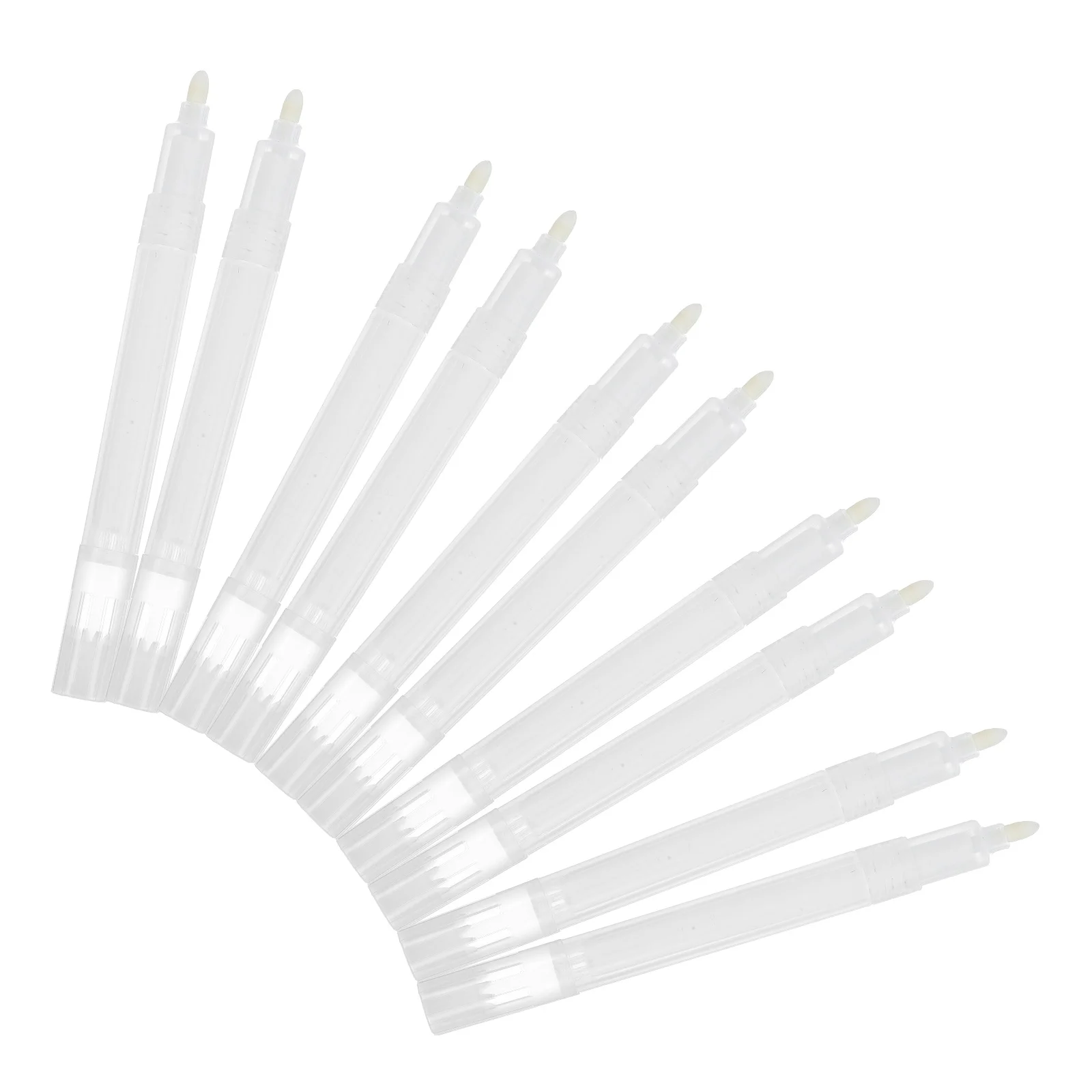 

10Pcs Empty Refillable Acrylic Marker Barrel Thickened Grip Paint Pen Fine Tip Pen for Water Ink Oil Color Blank Reusable