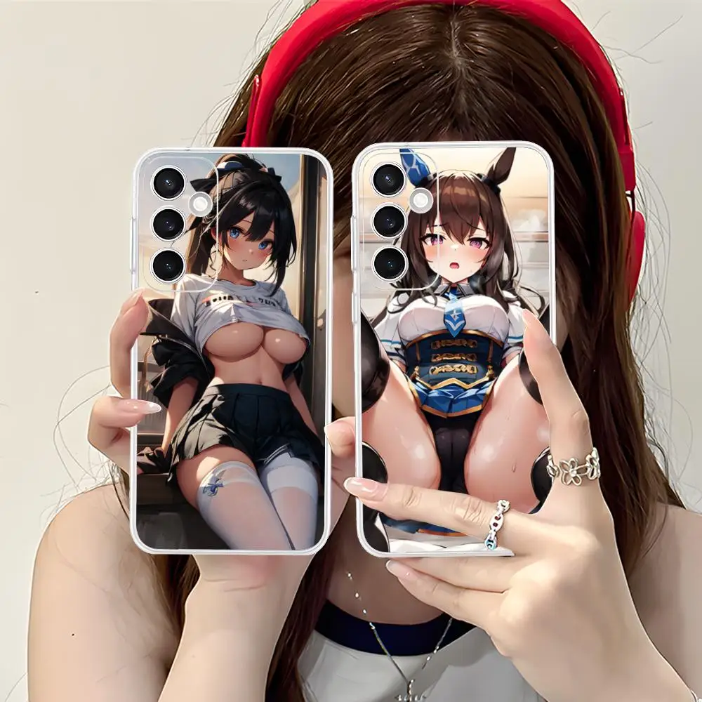 JK زي مدرسي فتاة قضية الهاتف لسامسونج غالاكسي S25 S24 S23 S22 S21Plus FE الترا واضح اللون واقية فاخرة جميلة