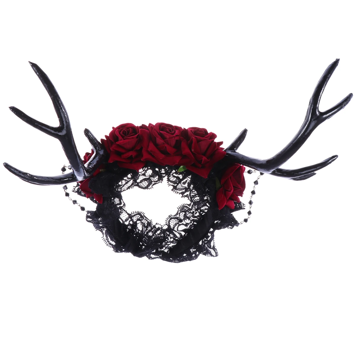 

Big Deer Girl Hoop Girl Child Funny Headband Gothic Rose Design Child Hair Hoop Lightweight Portable Hair Tool