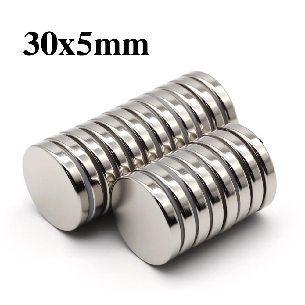

30x5mm Super Powerful Round Magnet Neodymium Magnet NdfeB N35 Strong Permanent Magnetic imanes Refrigerator Magnet