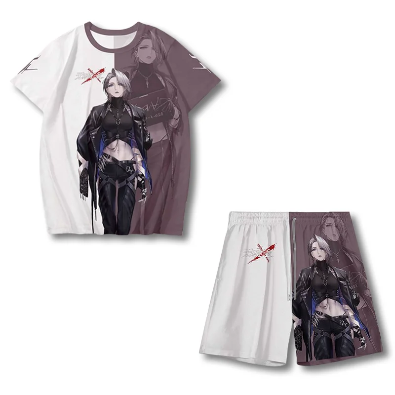 ชุดเสื้อยืดกางเกงขาสั้นลายพิมพ์ 3 มิติ ชุดเล่นเกม Path to Nowhere ปี 2025 สำหรับผู้ชายและผู้หญิง ชุดลำลองฤดูร้อน