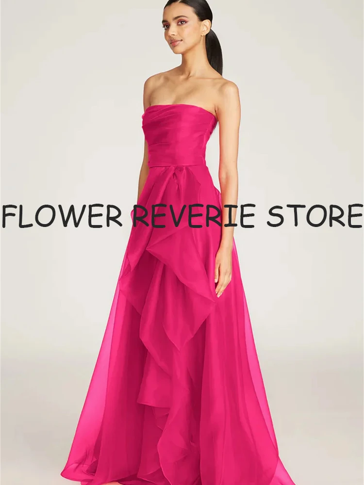 تخصيص الرجعية بسيطة كلاسيكية الشيفون الطية ألف خط فساتين طويلة حمالة فساتين كوكتيل جودة عالية مطابقة الرسمية