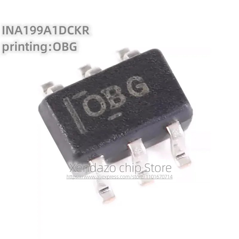 10pcs/lot INA199A1DCKR printing OBG SC-70-6 package Original genuine Voltage output current shunt monitor chip