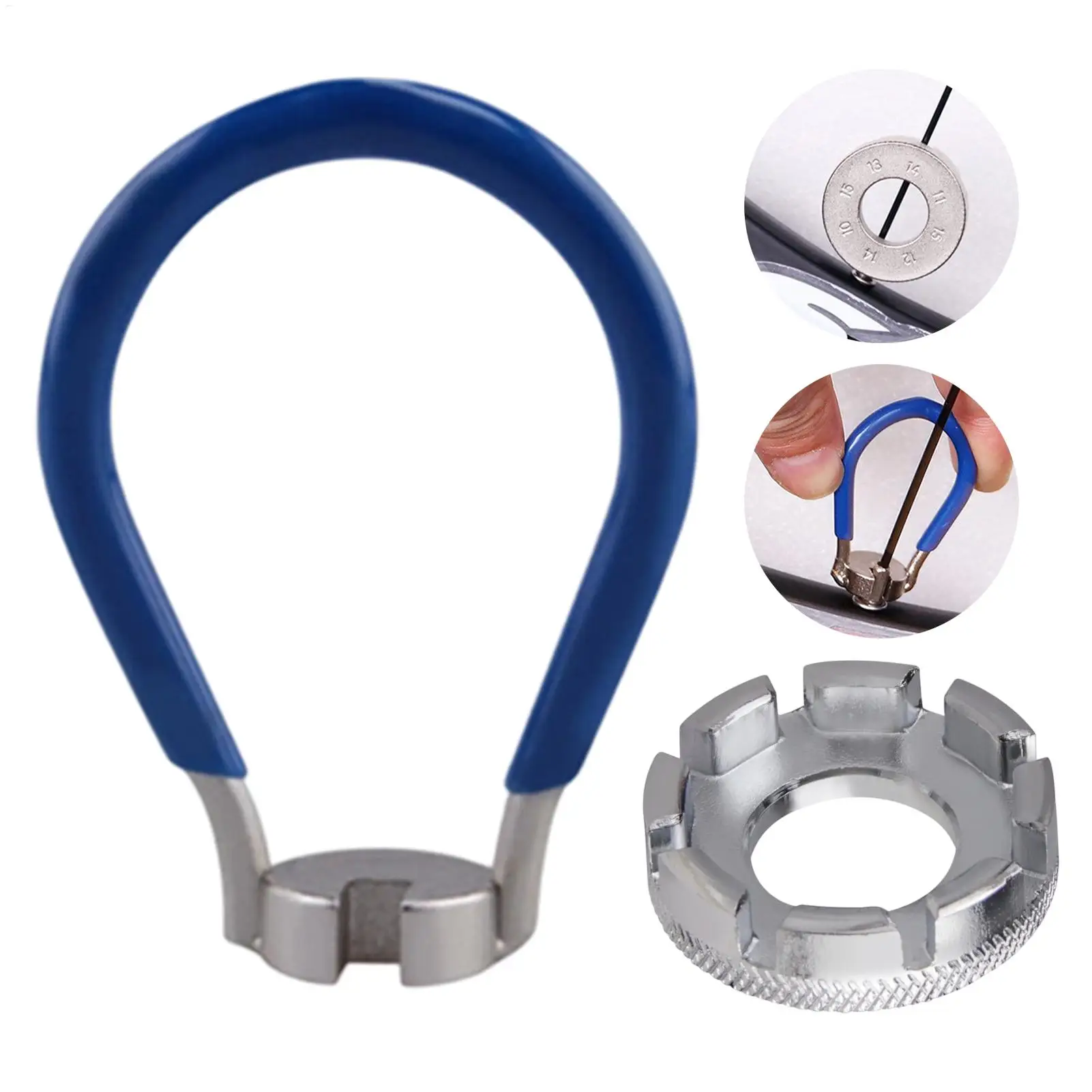 Bicycle Spoke Wrench Ergonomic Rustproof Portable Precise Rim Tension Adjustment Tool Bike Spoke Tuning Tool for Bike Repair