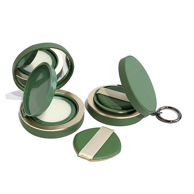 Scatola vuota per soffio con cuscino d'aria con portachiavi Specchio in spugna per polvere Contenitore portatile per trucco cosmetico per fondotinta in crema Bb