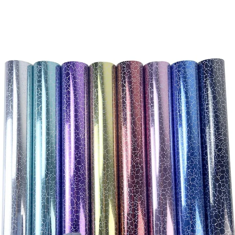 Stone cracking pattern holographic self-adhesive vinyl film film die-cut vinyl paper color roll