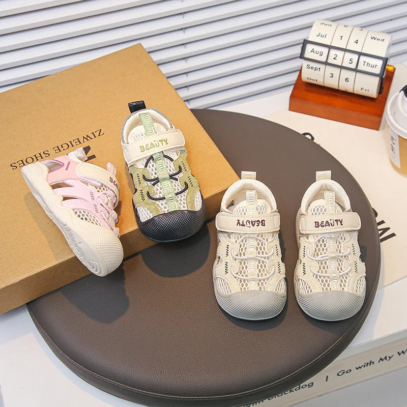 Air Circulation Hollow Mesh Toddler Sports Sandals Anti-collision Outdoor Walking for Newborns Infant Daily Casual Shoes JY06091