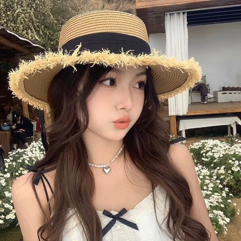 多用途の海辺の日焼け止め夏の新しい女性の休暇太陽織りバイザー