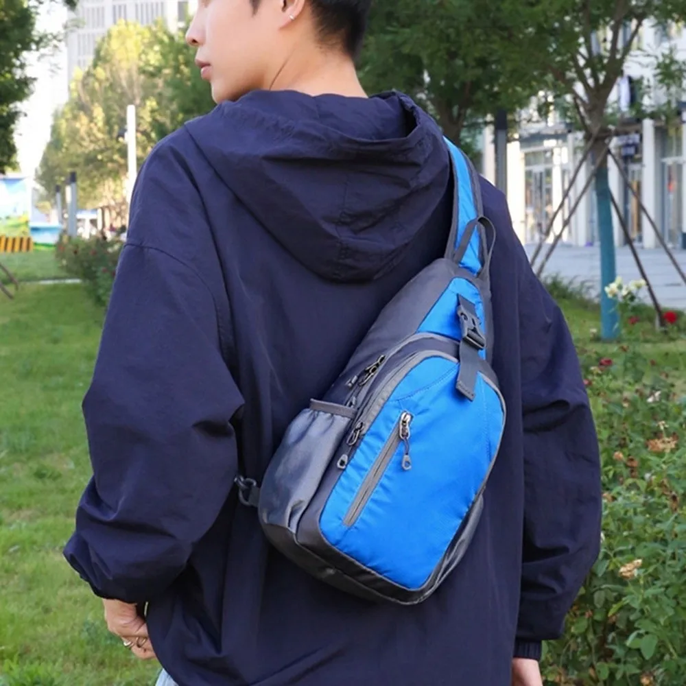 

Casual Sports Shoulder Bag Multi-Functional Adjustable Strap Male Chest Bag Lightweight Waterproof Crossbody Fanny Pack Outdoor