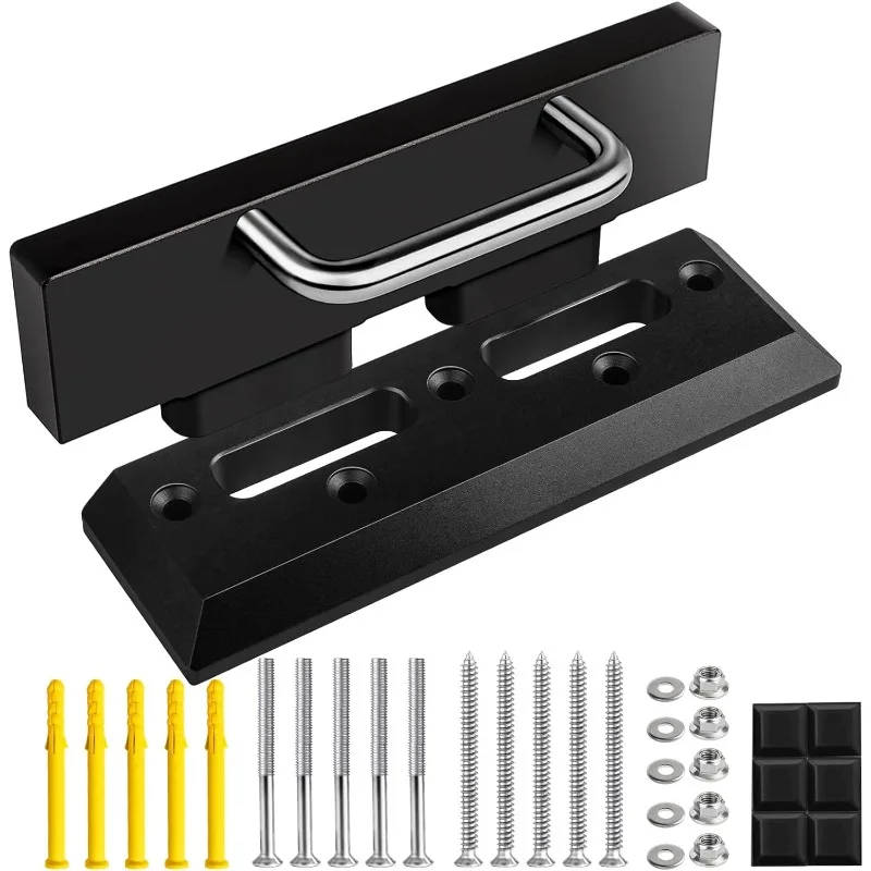 

Security Door Lock Barricade-Block Home Invasions - Braces for Standard, French Doors in Black