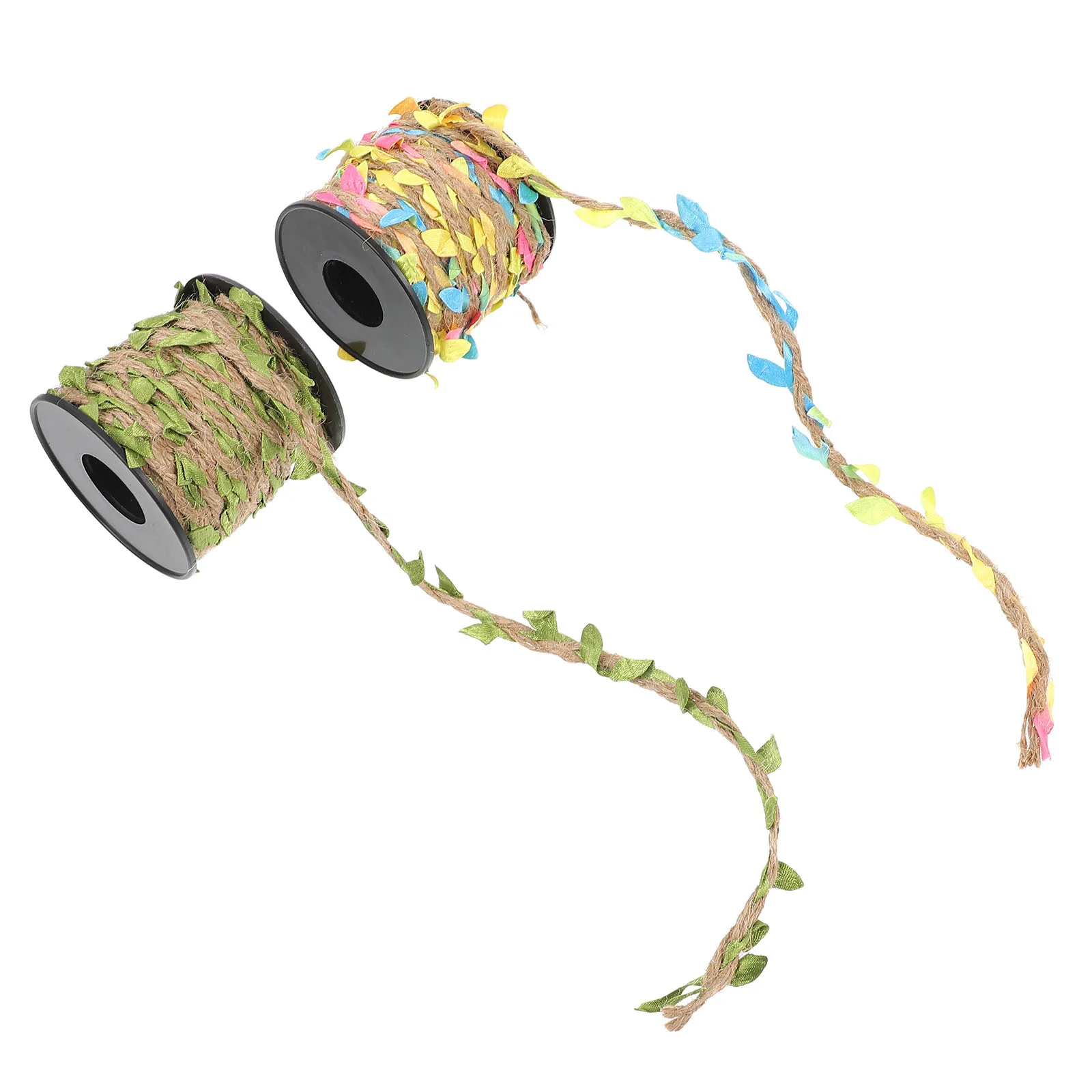 

1pcs Diy Craft Supplies Artificial Leaf Vine Ropes For Wedding Party Home Bouquet Packaging Weaving Faux Leaves Ropes
