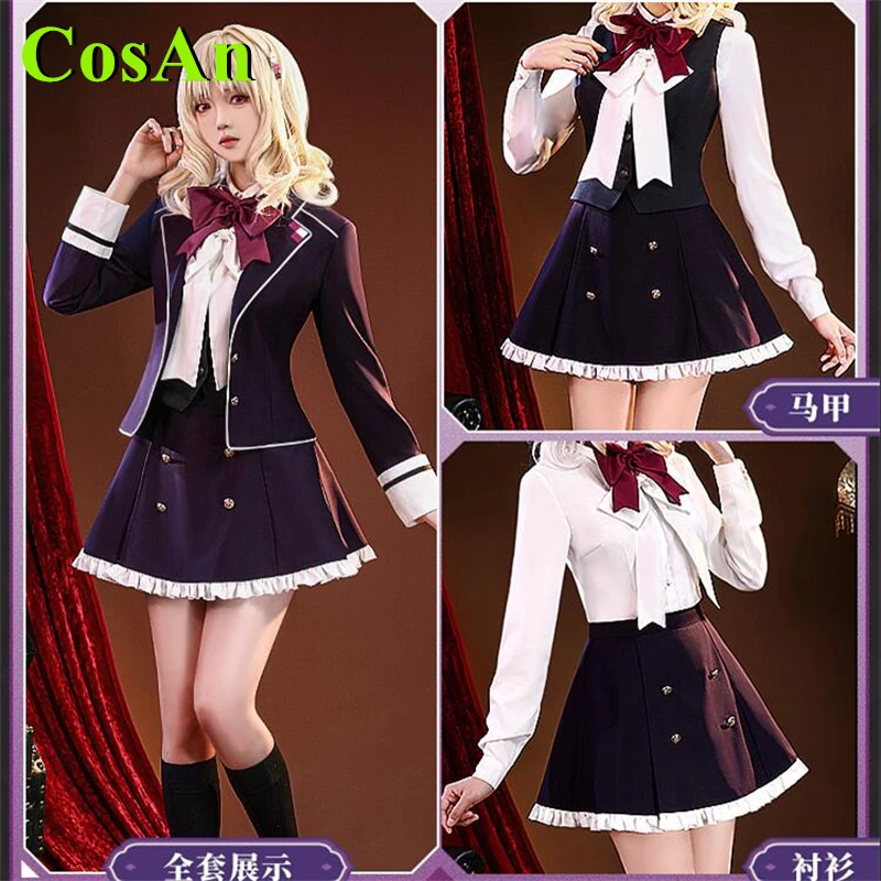 

CosAn Game DIABOLIK LOVERS Komori Yui Cosplay Costumes Anime Fashion Uniform Skirt Suit Full Set