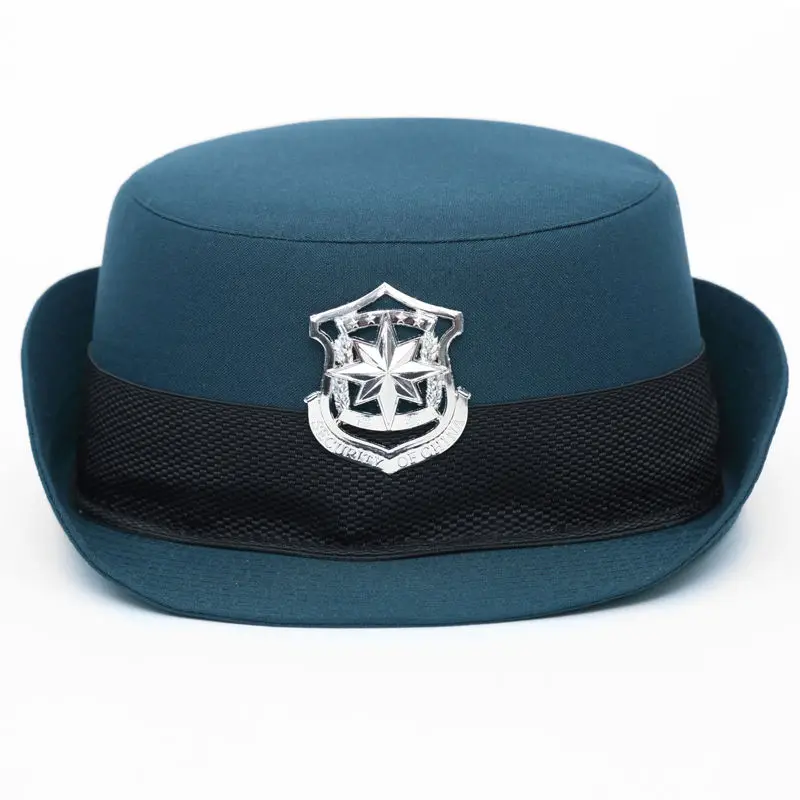 Women's rolled-up security guard hat Navy blue security cosplay hat
