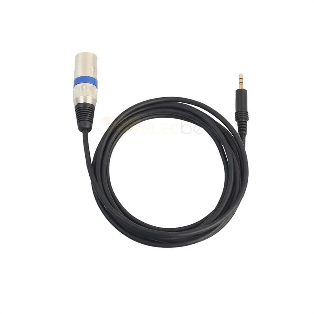 Aux Audio Cable PVC Copper Clad Aluminum XLR Male to 3.5Mm Male 3 Meters Adapter Cable for Phone Microphone