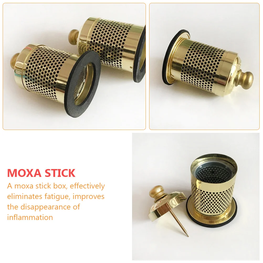 

Портативная коробка для прижигания, медный держатель для моксы для плеч, шеи, руки, облегчение боли, для дома, путешествий, горелка для моксы