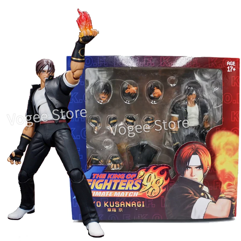 O rei dos lutadores kyo kusanagi anime jogo figura o rei dos lutadores '98 iori yagami figura de ação modelo boneca brinquedos presente 19cm