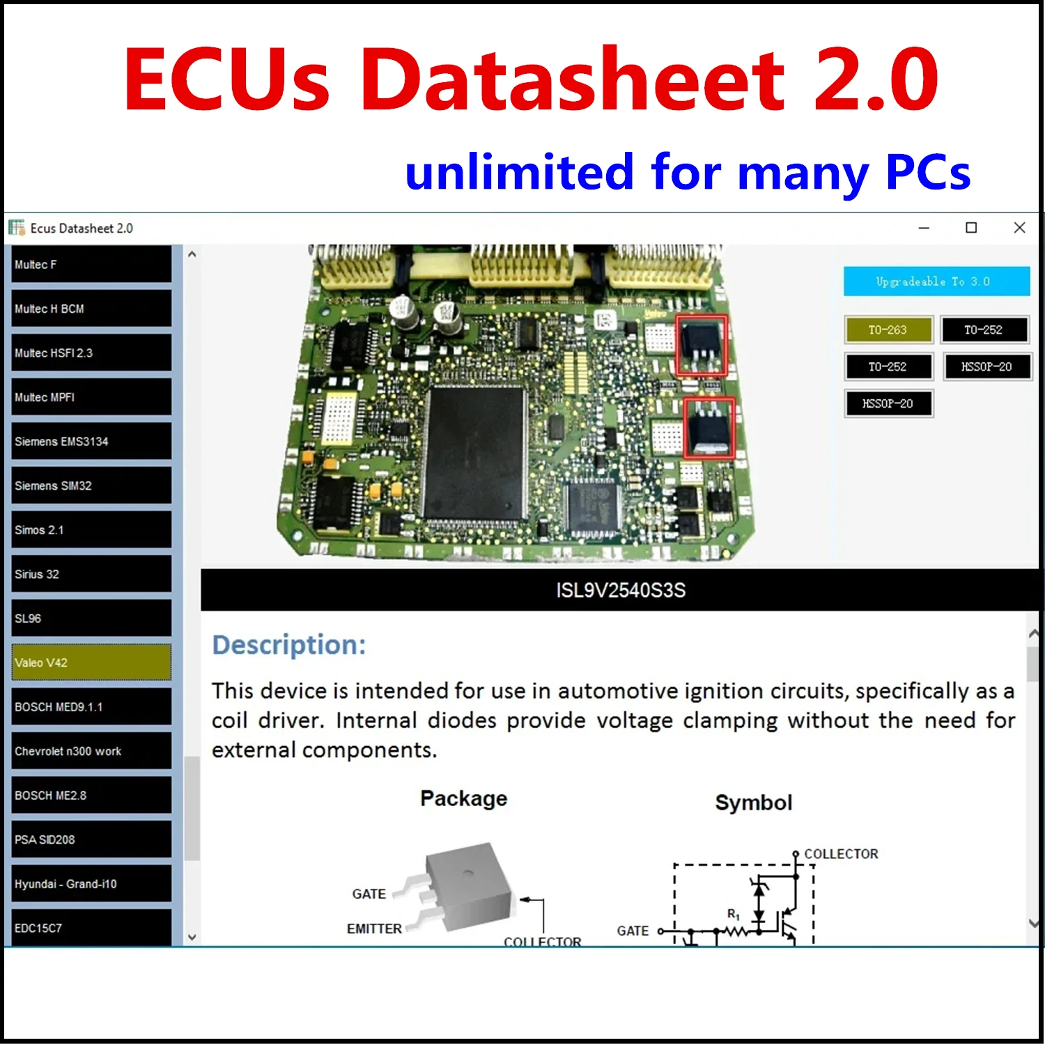 ECU Datasheet 2.0 PCB Schematics with Electronic Components of ECUs and Additional Information For IAW Bosch ECU Repair Software