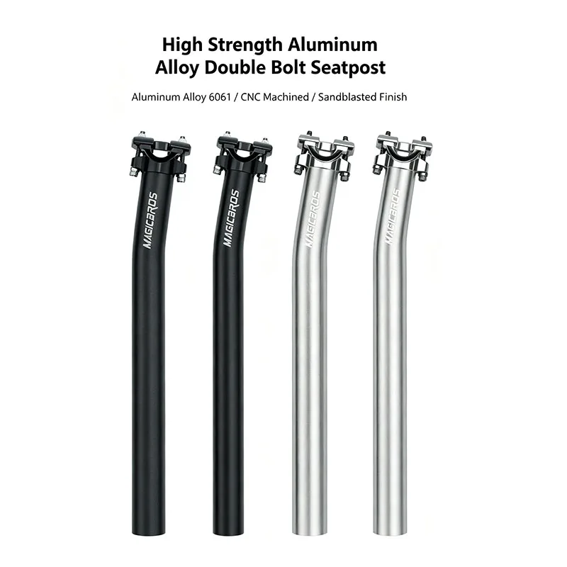 MAGICBROS Dual Bolt Offset Aluminum Seatpost 27.2/31.6mm Diameter For MTB Downhill Bike Dirt Jump Bike